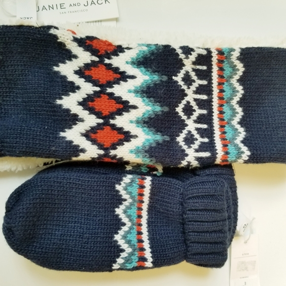 Janie and Jack Fair Isle Scarf and Mittens Set - Picture 3 of 5